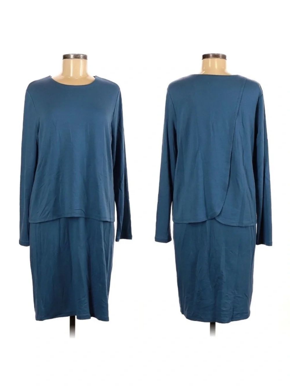 J. JILL Pure Jill Luxe Tencel Layered Long Sleeve Dress